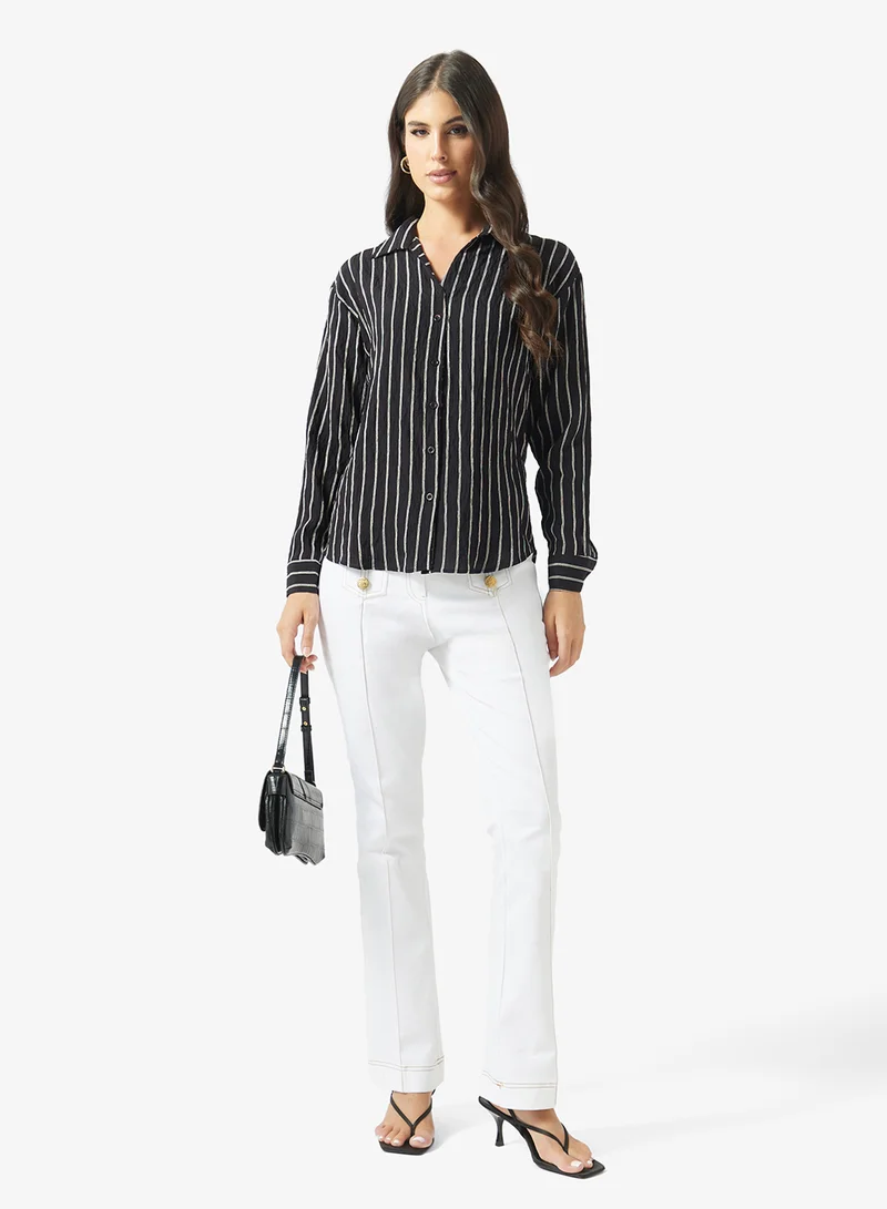 Fyor  Striped Button-Down Shirt for Women | Best Price UAE