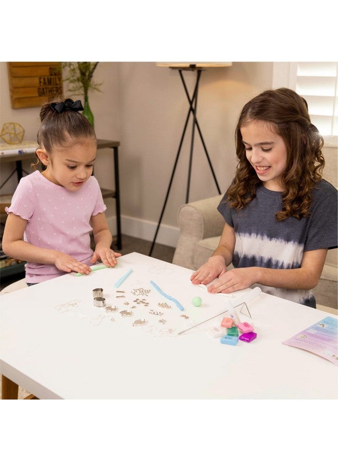 هابينيست اصنع مجموعة الفنون والحرف اليدوية الخاصة بالمجوهرات من الطين للفتيات هدايا للأعمار 8 9 10 11 12 سنة في سن المراهقة وما فوق 3 أساور و3 قلائد - Image 3