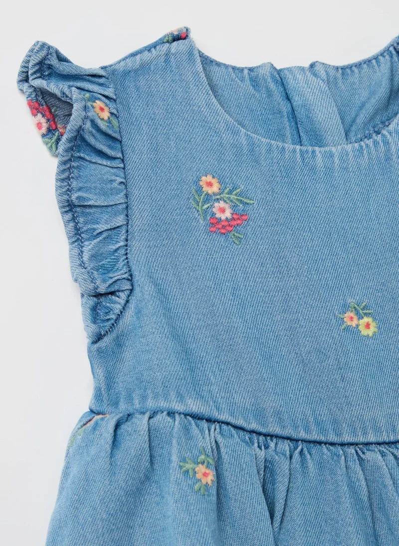 Ovs Floral Denim Dress