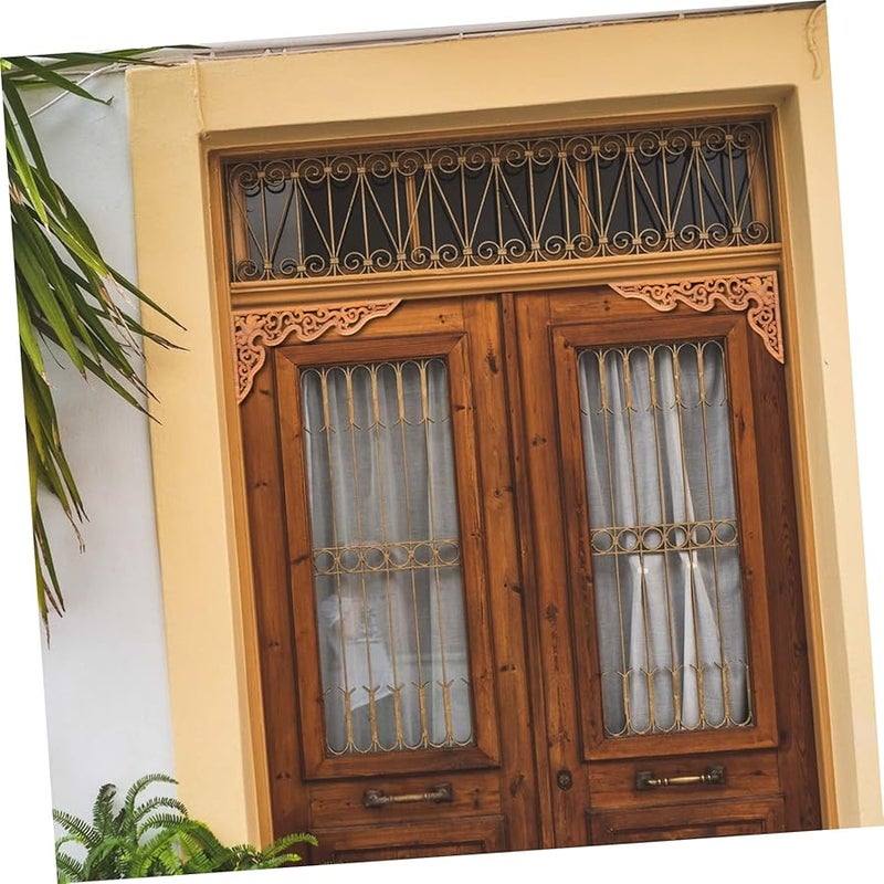 كابيلوك 2 قطعة كلاسيكية زهرية خشبية منقوشة ملصقات لأبواب الأثاث تطبيقات زخرفية - Image 3