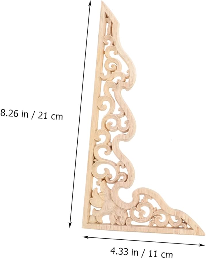 كابيلوك 2 قطعة كلاسيكية زهرية خشبية منقوشة ملصقات لأبواب الأثاث تطبيقات زخرفية - Image 5