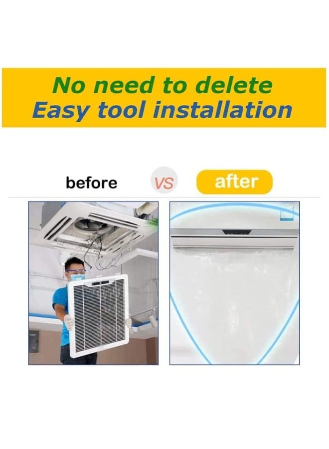 Split Air Conditioner Cleaning Bag,AC Unit Dust Washing Clean Cover Kit with Water Pipe,Wall Mounted Air Conditioning Protector Service Bag - Image 4