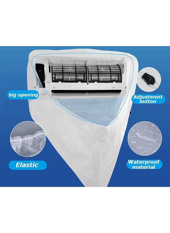 Split Air Conditioner Cleaning Bag,AC Unit Dust Washing Clean Cover Kit with Water Pipe,Wall Mounted Air Conditioning Protector Service Bag - Image 2