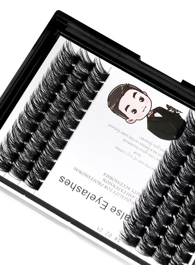 Bodermincer 84 Clusters D Curl Wide Cluster False Eyelash Volume Lashes Natural Eyelashes Set DIY Eyelash Extension 3D Effect Glue Bonded Band Individual Lash Home Eyelash Extension (12MM) - Image 4