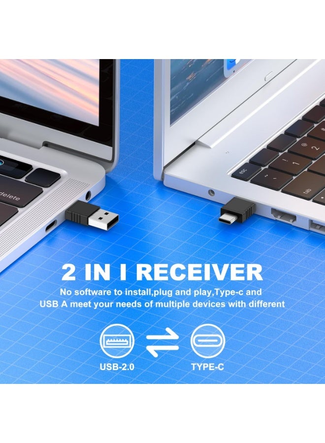 جهاز تحكم لاسلكي للعروض التقديمية USB C مع مؤشر أحمر وتحكم بالصوت وتقليب شرائح PowerPoint لأجهزة Mac واللابتوب والكمبيوتر - Image 4