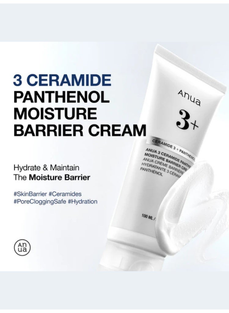 Anua 3 Ceramide Panthenol Moisture Barrier Cream for Deep Hydration, Barrier Repair & Soft Healthy-Looking Skin 100mlml - Image 2