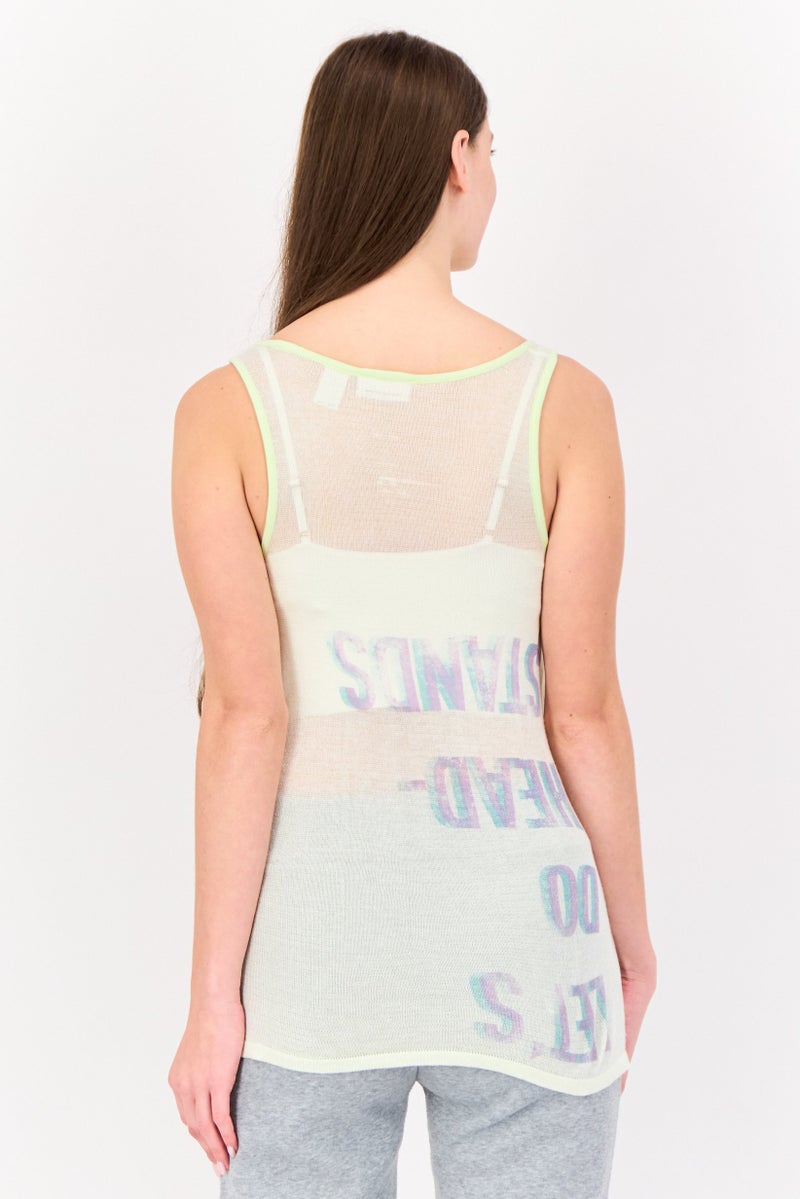 Reebok Women Sportswear Fit Sleeveless Yoga Tank Top, Mint Green - Image 3