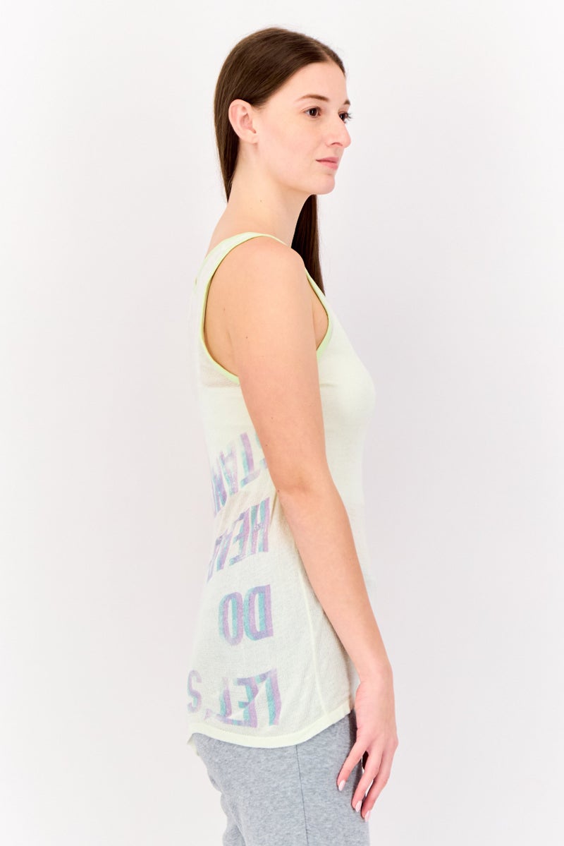 Reebok Women Sportswear Fit Sleeveless Yoga Tank Top, Mint Green - Image 2