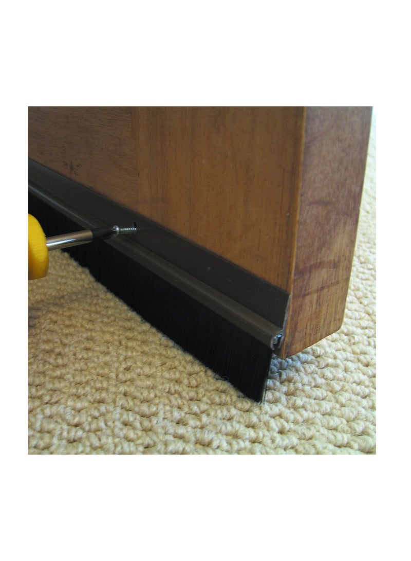 KNP Door Bottom Brush Seal 120 cm Designed for easy installation, this seal provides an effective barrier to improve insulation and enhance indoor comfort. - Image 1