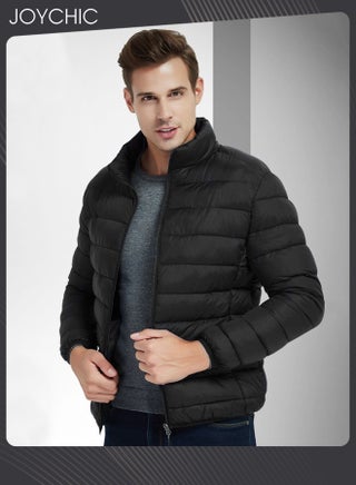 Joychic Men Down Jackets Coats Lightweight Light Full Zip Up