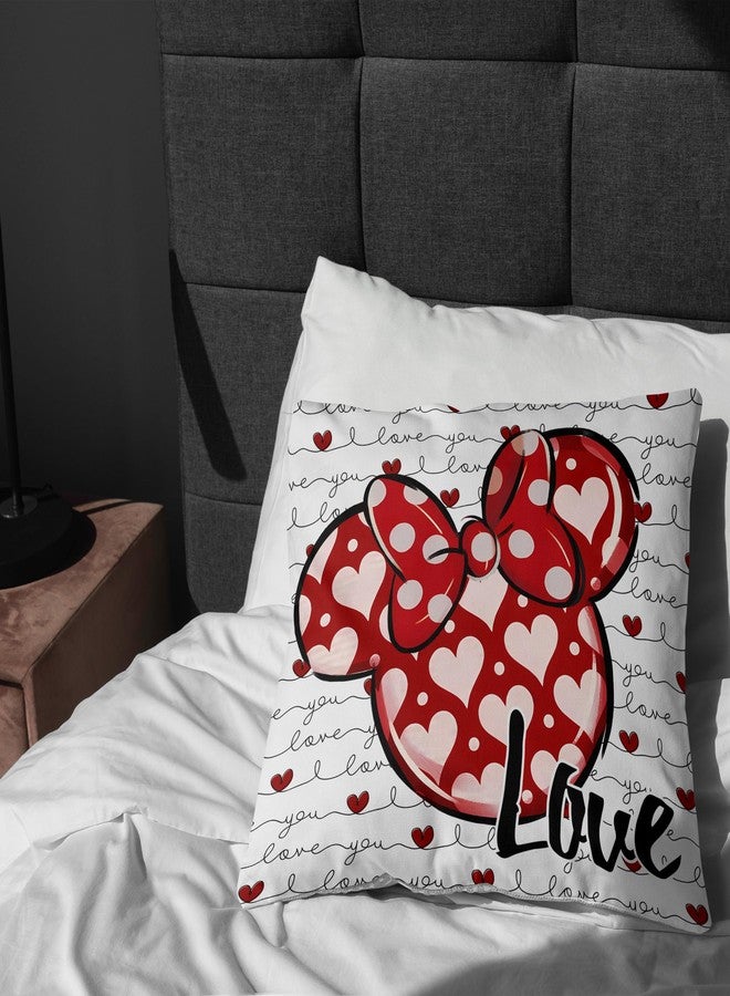 Yarcooly Valentines Day Pillow Covers Set of 4 Galentines Day Throw Pillow Cases Pink Cartoon Mouse Decor Valentines Day Decorations for Home Party - Image 3