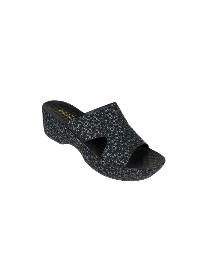 Michelle Morgan 092-2765 Michelle Morgan Ladies Wedge Heel Sandals 314RJ959 Black - Image 1