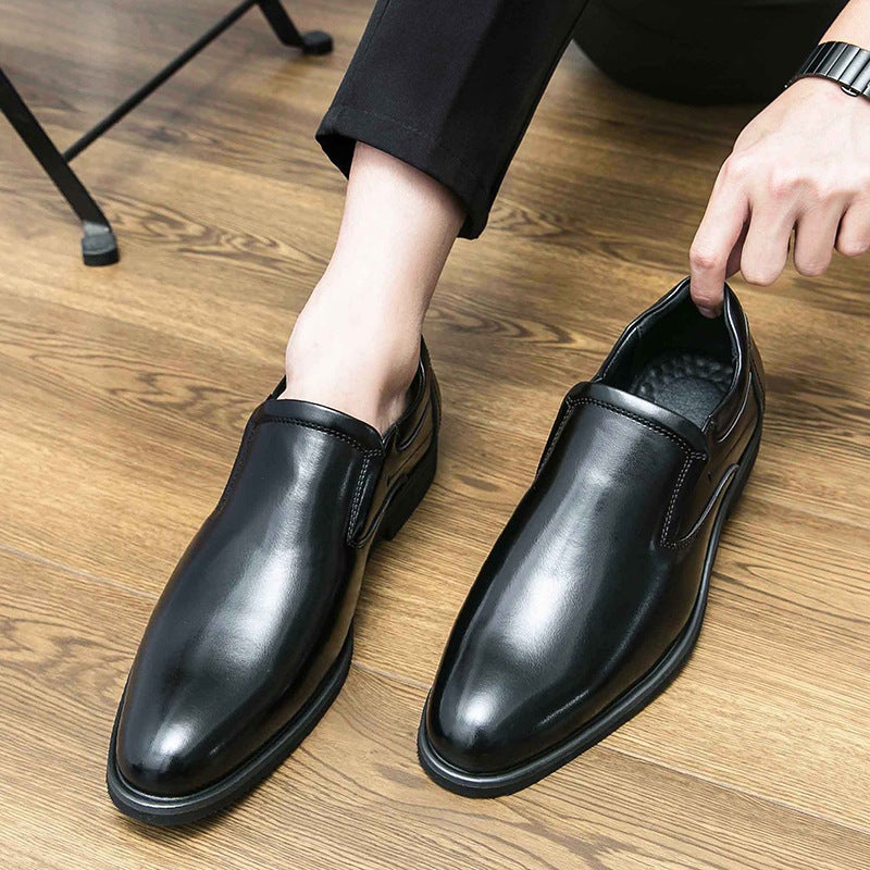 2024 Plus Size Men'S Shoes Casual Fashion Loafers Business Formal Wear Thick Sole Increased Pointed Leather Shoes Wedding - Image 5