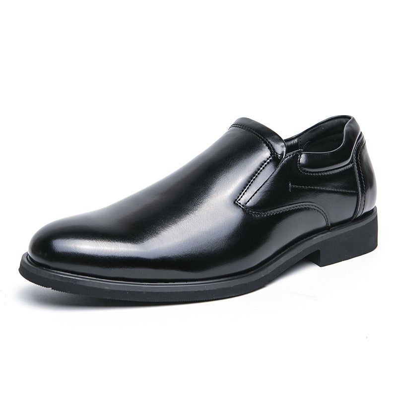 2024 Plus Size Men'S Shoes Casual Fashion Loafers Business Formal Wear Thick Sole Increased Pointed Leather Shoes Wedding - Image 1