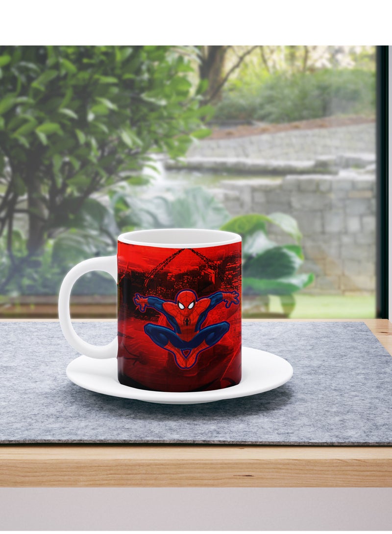 إم إي سي كوب شاي مارفل سبايدرمان، أبيض، 11 أونصة - Image 4