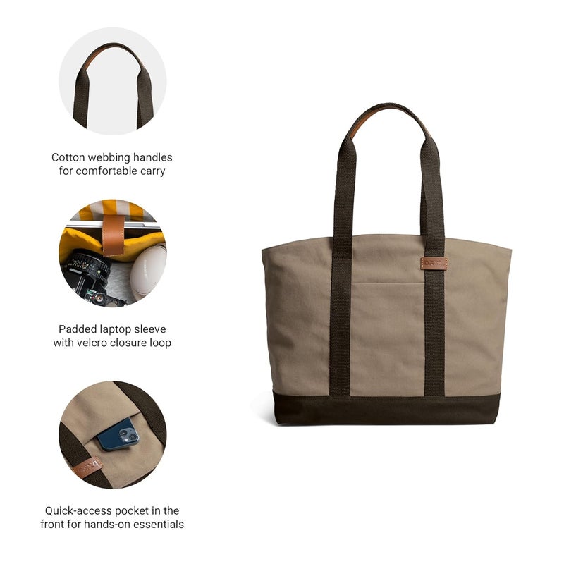 Daily Objects Field Tote Bag |Canvas Tote Shoulder Bag Fits upto 14" Laptop for Women and Men Work & Daily Use |Handcrafted from premium cotton canvas perfect for Work & Daily Use - Image 2