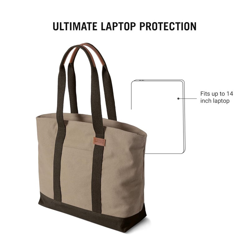 Daily Objects Field Tote Bag |Canvas Tote Shoulder Bag Fits upto 14" Laptop for Women and Men Work & Daily Use |Handcrafted from premium cotton canvas perfect for Work & Daily Use - Image 3