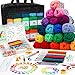 Inscraft 103 PCS Crochet Kit with Crochet Hooks Yarn Set Premium Bundle Includes 1650 Yards Acrylic Yarn Skeins Balls Needles Accessories Bag Ideal Starter Pack for Kids Adults Beginner Professionals - Image 3