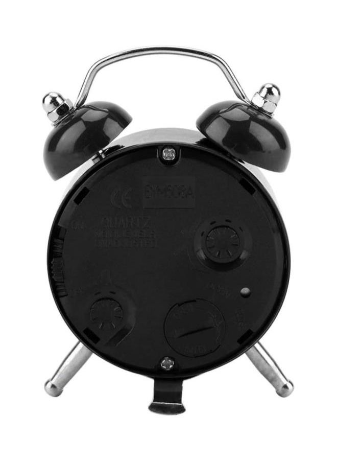 WYBOT - 3inch Twin Bell Alarm Clock, Classic Loud Wake Up Alarm Clock Battery Operated for Heavy Sleepers Kids Bedroom(Black) - Image 1