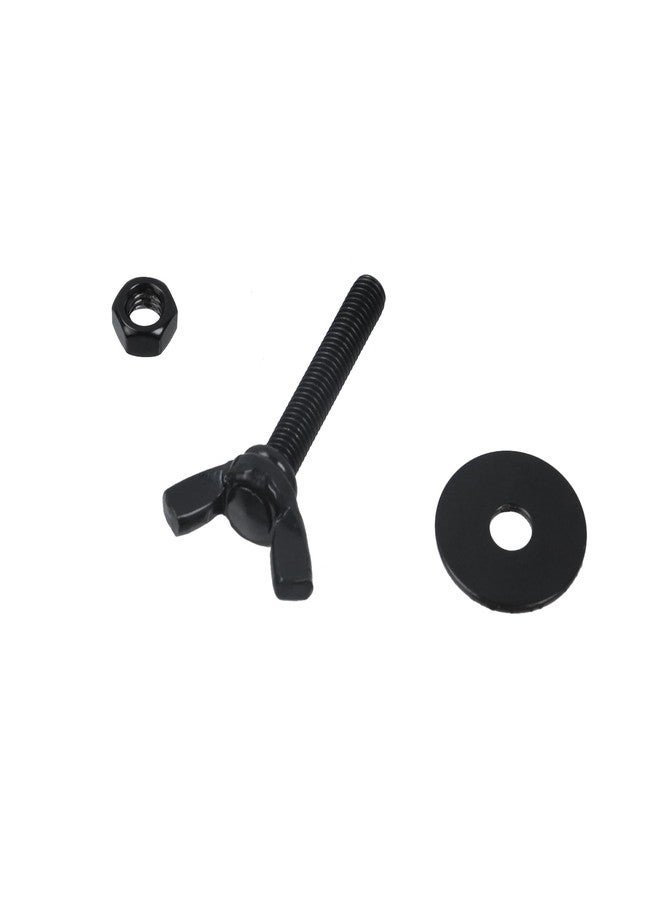 Pastlla 10 Pcs M5 0.85x30mm 304 Stainless Steel Wing Butterfly Screws with 10 Pcs Nuts and 10 Pcs Round Steel Plates, Wing Bolt Thumb Hand Screws for Electronic Equipment (M5, Black) - Image 3