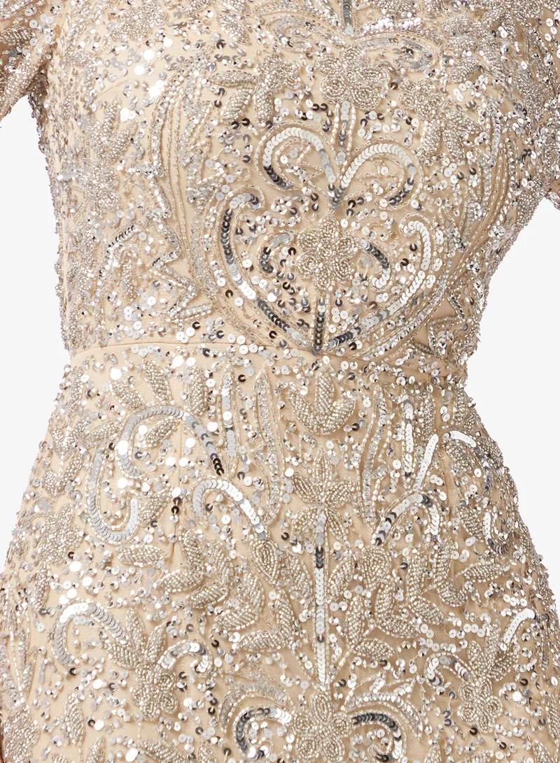 Namshi X  Beaded Embellished Evening Gown for Women | Best Price UAE