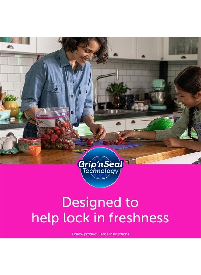 Ziploc Quart Food Storage Bags, Stay Open Design with Stand-Up Bottom, Easy to Fill, 100 Count - Image 5