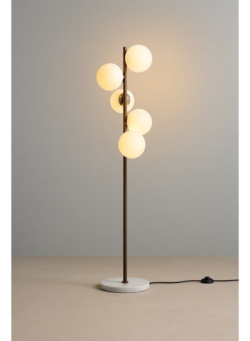 Cluc Gold Globo di vetro floor lamp  - 5 globes - Image 1