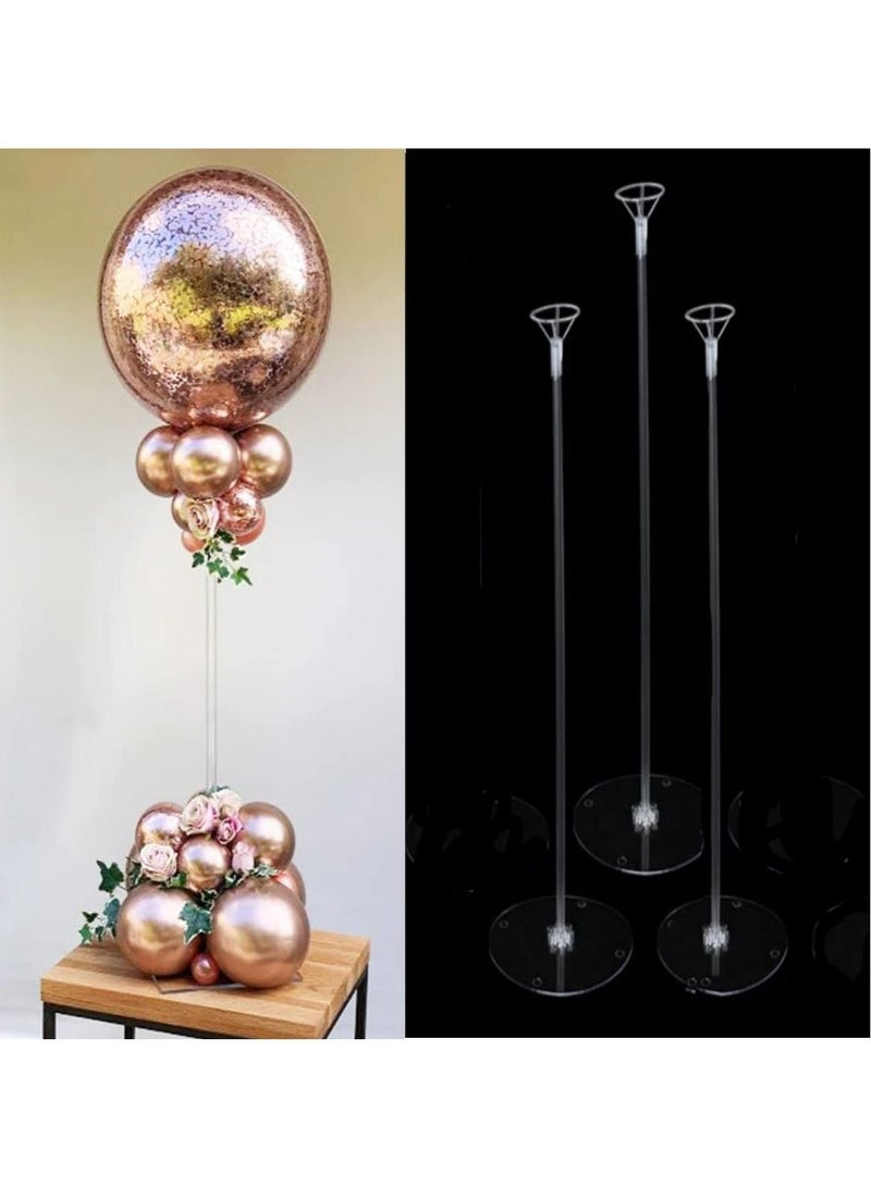 JOLLITY LLC 70cm Balloon Stand Holder Column for Wedding Birthday Party Table Centerpiece Decoration Baby Shower Support Stick (3 pcs) - Image 1