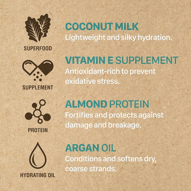 BCL Be Care Love Superfoods Coconut Milk Moisture Therapy Hair Mask Treatment 236 ml With Vitamin E Argan Oil Almond Protein For Curly Wavy Dry Hair Type - Image 4