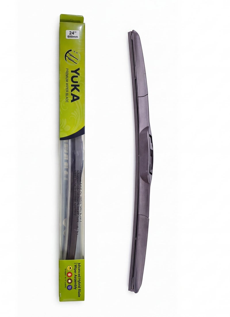 YOKA Premium Hybrid Wiper Blade – 24 Inch (600mm) – All Season Performance, Durable & Quiet Operation - Image 1