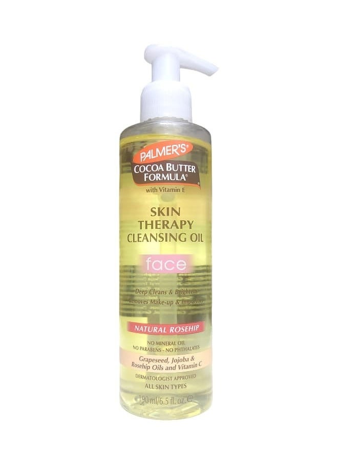 PALMER'S - Cocoa Butter Formula with Vitamin E, Skin Therapy Cleansing Oil, Face, Natural Rosehip,190 ml - Image 1