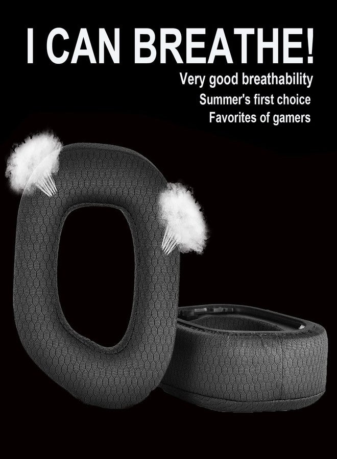 defean وسادات أذن HS80 RGB السميكة - وسادة أذن بديلة متوافقة مع سماعة الرأس Corsair HS80 RGB اللاسلكية، رغوة عازلة عالية الكثافة، سمك إضافي (قماش أسود) - Image 3