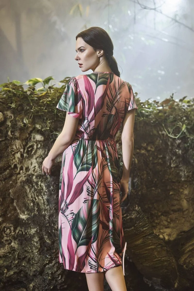 موناميسي Tropical Print Dress