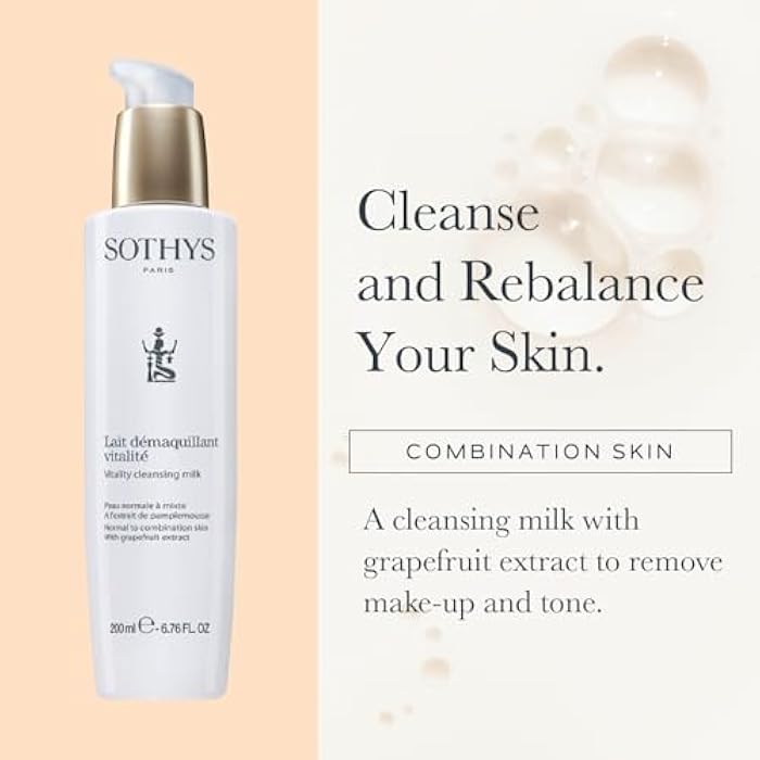 SOTHYS Vitality Cleansing Milk | Refreshing Daily Face Cleanser | Hydrating Grapefruit Extract for Normal or Combination Skin - Image 2