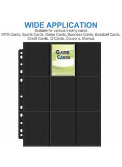 Superme 450 Pocket Card Binder Holder Carrying Case Sleeves Card Album Folder Fit for Baseball Trading Football Sports Cards Side Loader，Black  - Image 4