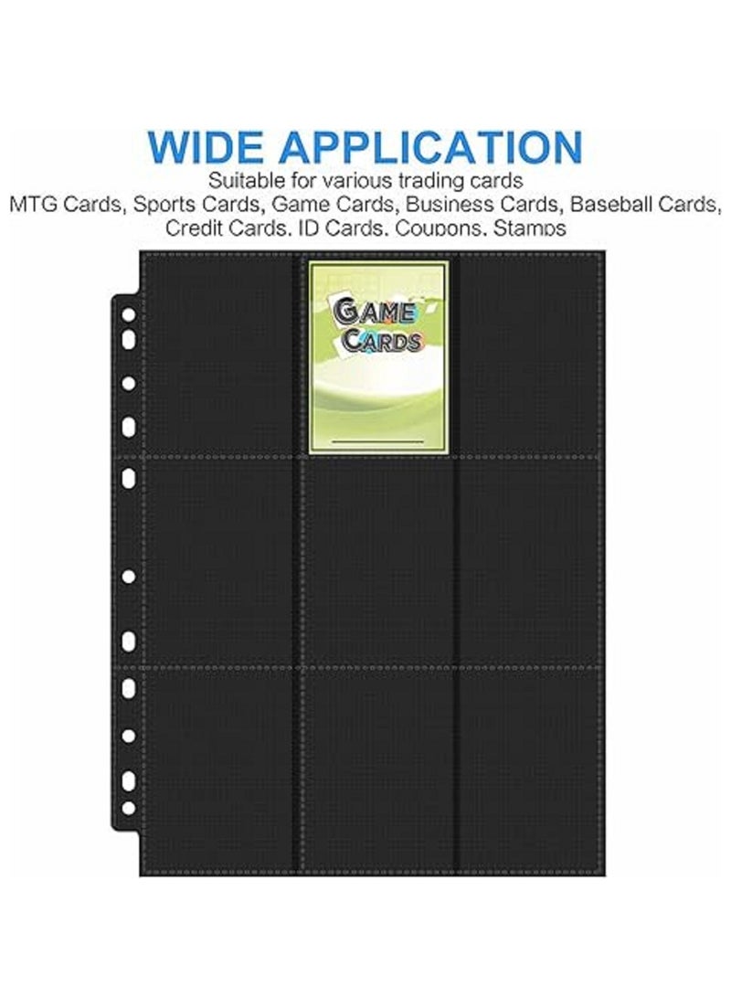 Superme 450 Pocket Card Binder Holder Carrying Case Sleeves Card Album Folder Fit for Baseball Trading Football Sports Cards Side Loader，Black  - Image 4