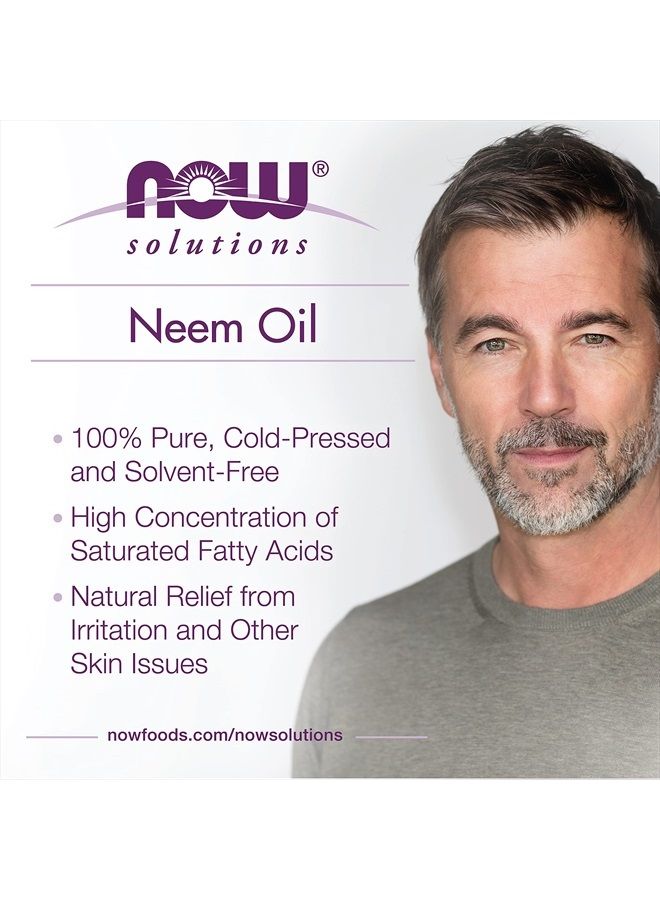now Solutions, Neem Oil, 100% Pure, Made From Azadirachta Indica (Neem) Seed Oil, Natural Relief from Irritation and Other Skin Issues, 1-Ounce, Ingredients: 100% pure neem oil  - Image 4