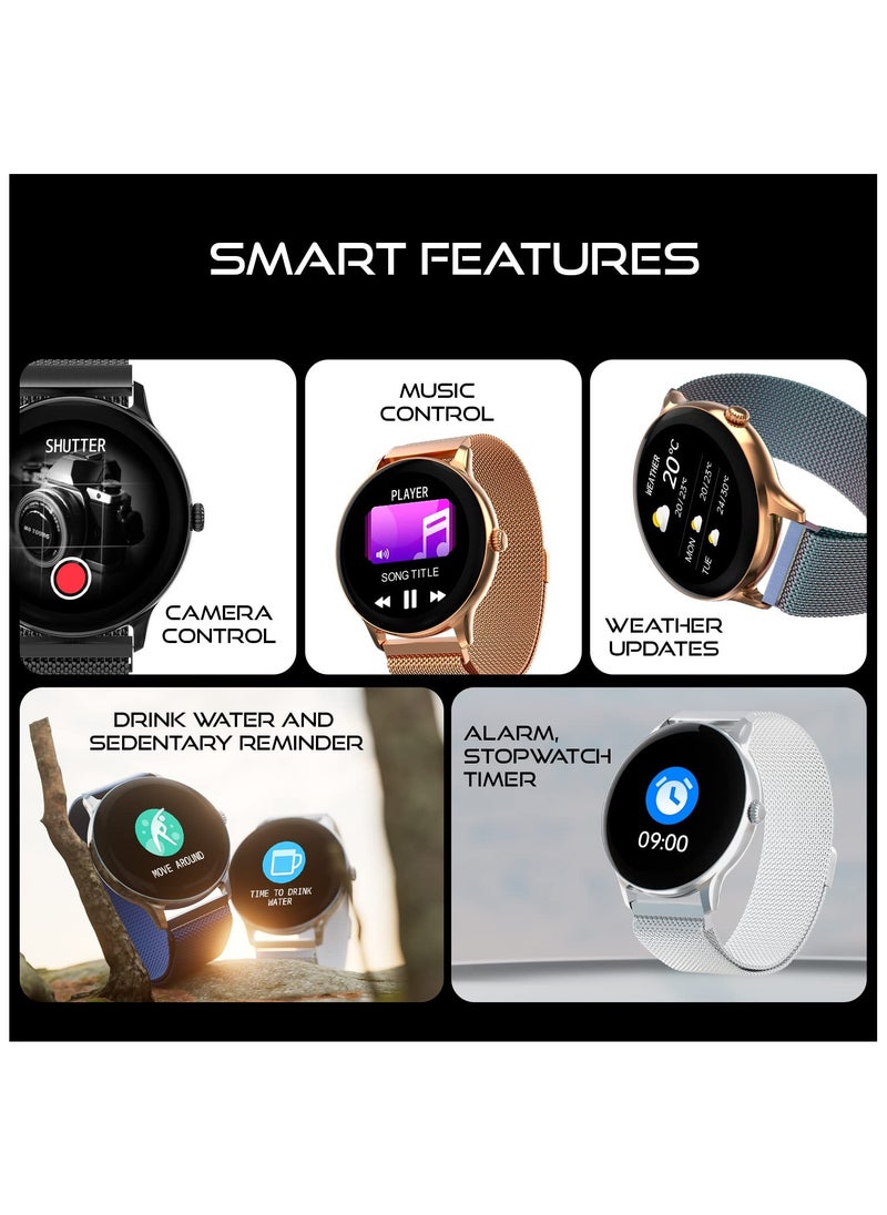 Fire-Boltt - Fire-Boltt Phoenix Ultra Luxury Stainless Steel, Bluetooth Calling Smartwatch, AI Voice Assistant, Metal Body with 120+ Sports Modes, SpO2, Heart Rate Monitoring (Multicolor) - Image 1