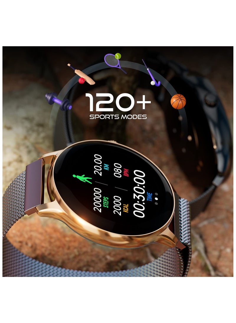 Fire-Boltt - Fire-Boltt Phoenix Ultra Luxury Stainless Steel, Bluetooth Calling Smartwatch, AI Voice Assistant, Metal Body with 120+ Sports Modes, SpO2, Heart Rate Monitoring (Multicolor) - Image 1