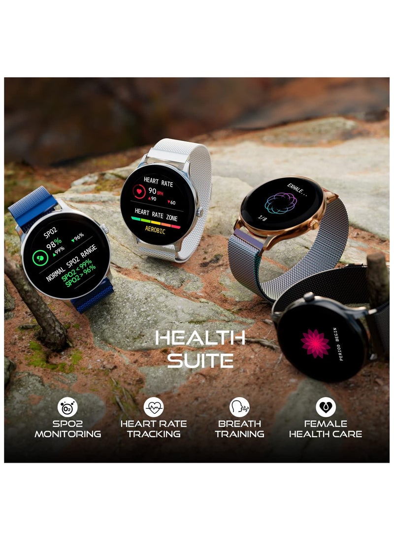 Fire-Boltt - Fire-Boltt Phoenix Ultra Luxury Stainless Steel, Bluetooth Calling Smartwatch, AI Voice Assistant, Metal Body with 120+ Sports Modes, SpO2, Heart Rate Monitoring (Multicolor) - Image 1