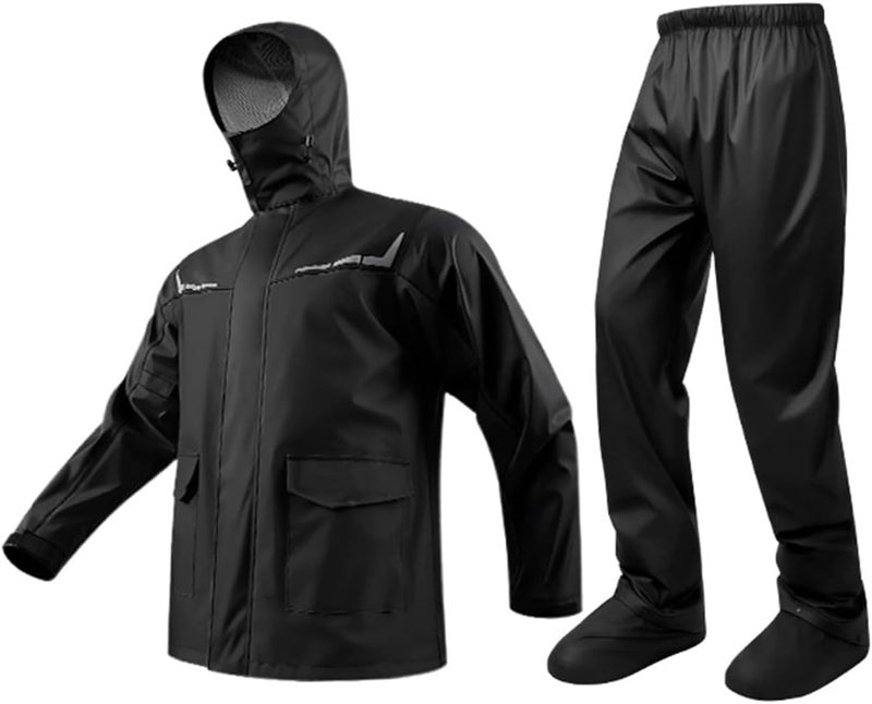 Gulf popular simple design Motorcycle Rain Suit, Full Body Rain Gear with Shoe Covers for Men Women Riding Biking Outdoor Activities, 20000mm Rating (XL) Quality guaranteed Organized shipment arrange Year round in stock Detachable clean Cross-location transit friendly build Practical versatile construction Fast intercity distribution Different assemble options Timely planned dispatch Stackable design Nationwide courier network Wide range compatible material Workday cycle fulfillment Affordable purchase options Dense area priority deliver Single & bulk storage compatible Seasonal & permanent compatible Quick delivery Riyadh Jeddah Coast & inland available Remote village delivery cover Multi-market matching options Light precision processed material Store exclusive new item Storage & transit friendly - Image 1