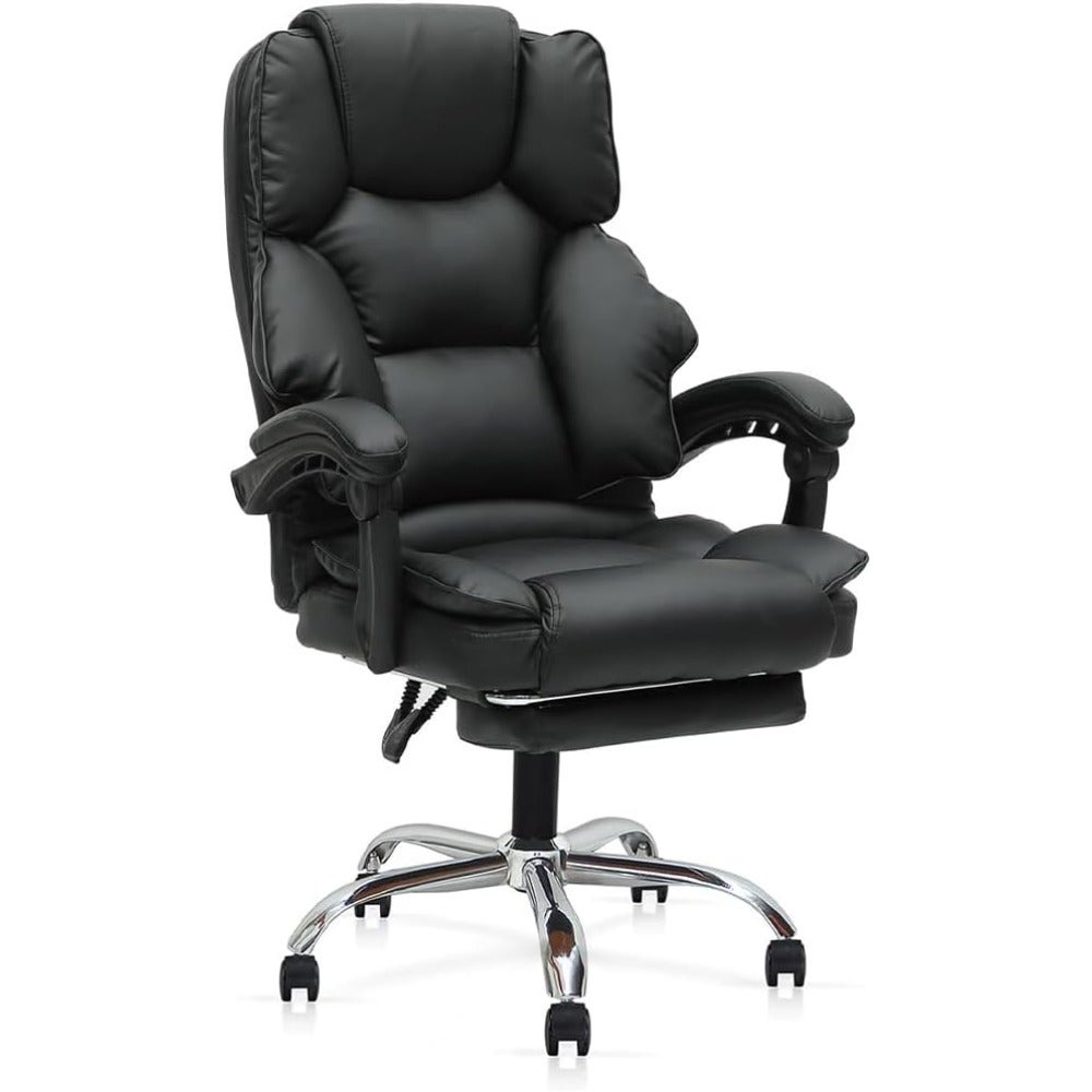 Black Gaming Chair and Executive Chair Adjustable Computer Chair with Lumbar Support, Back Support, Headrest and Wheels Office Chair, Ergonomic Chair, 360° Swivel Chair