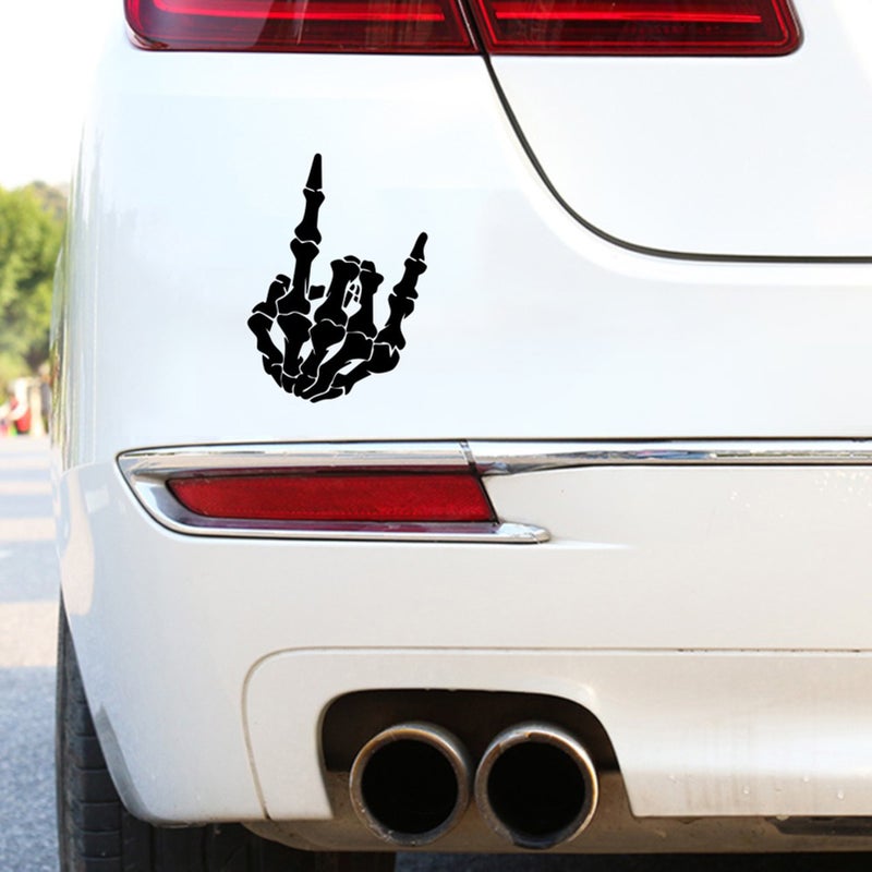 2 PCS Waterproof Skeleton Hand Sticker Vinyl Decal Window Bumper Sticker for Car Hood, Window, Truck, SUV - Image 5