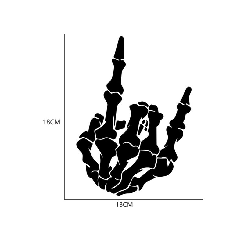 2 PCS Waterproof Skeleton Hand Sticker Vinyl Decal Window Bumper Sticker for Car Hood, Window, Truck, SUV - Image 4