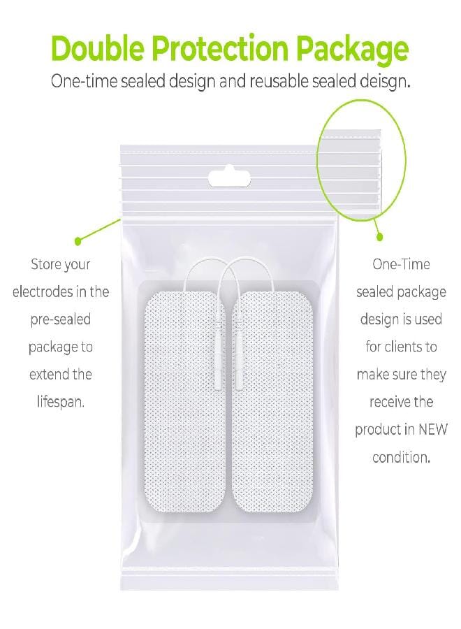 AUV0N AUVON TENS Unit Pads 2"X4" 10 Pcs, 3rd Gen Latex-Free Rectangular Replacement Pads Electrode Patches with Upgraded Self-Stick Performance for Electrotherapy - Image 4