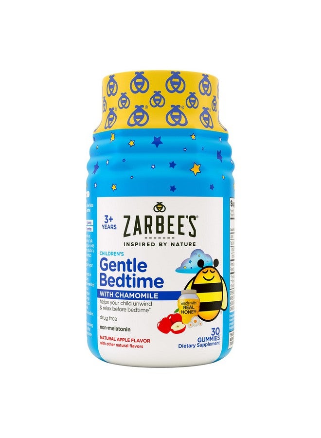 Zarbee's Gentle Bedtime Gummies for Kids - Melatonin-Free Blend of Natural Honey, Apple, and Chamomile Helps Children Unwind and Relax to Prepare for Sleep, 30ct - Image 1