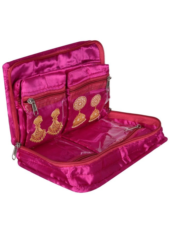 Hearts Makeup Storage Bag | Vanity Organizer | Makeup Pouch | Pendant Organizer | Cosmetic Kit For Travel | 6 Pouch Organizer | Moti Jewellery Organizer | Large | Pack Of 3 | Multi - Image 2