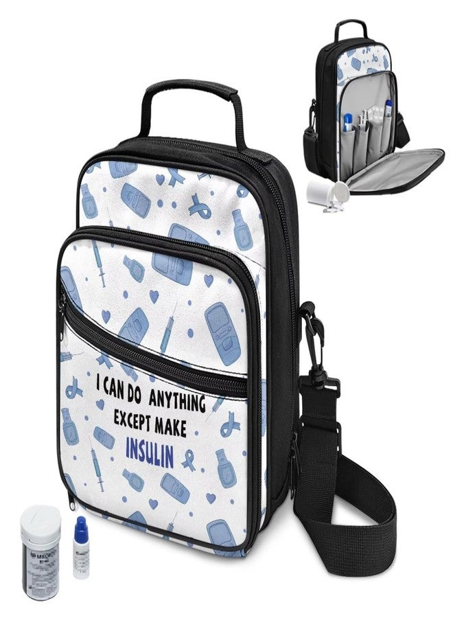 Jrysaedy Funny Diabetes Awareness Crossbody Bag Diabetic Gift I Can Do Anything Except Make Insulin Shoulder Bag with Adjustable Shoulder Strap Daily Diabetic Supplies - Image 2