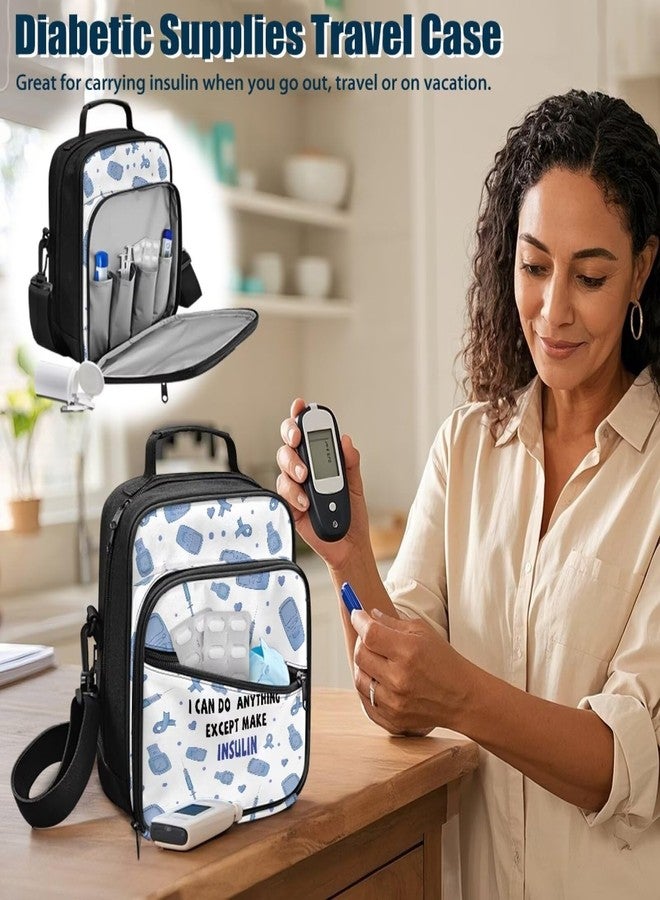 Jrysaedy Funny Diabetes Awareness Crossbody Bag Diabetic Gift I Can Do Anything Except Make Insulin Shoulder Bag with Adjustable Shoulder Strap Daily Diabetic Supplies - Image 5