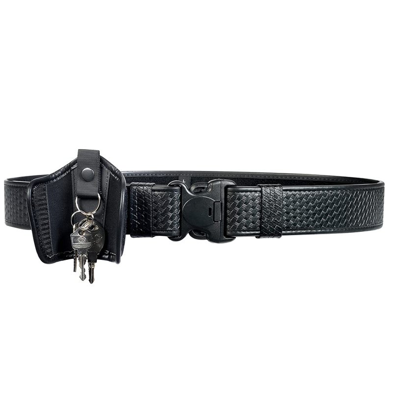 TAFTACFR Basketwave Silent Key Holder for Duty Belt Basketweave Artificial Leather Durable Law Enforcement Police Tactical Silent Key Keeper Pouch (Basketweave Artificial Leather) - Image 5